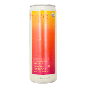 Hiyo Organic Non-Alcoholic Functional Seltzer Passionfruit Tangerine, 355ml