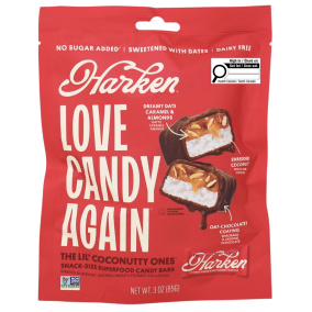 Harken Date Bars Lil Coconutty Ones Caramel Almond Coconut front