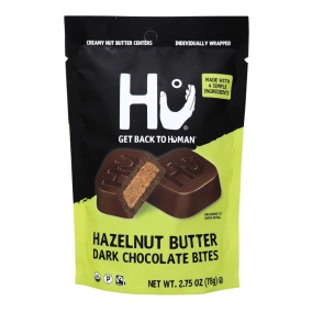 Front of Hu Kitchen Chocolate - Hu Chocolate - Hazelnut Butter Chocolate