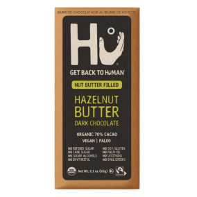 Front of Hu Hazelnut Butter Dark Chocolate Bar, 60g