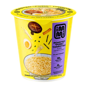 Front of Immi Ramen Cups Keto Ramen High Protein Ramen Low Carb Ramen Healthy Instant Ramen Roasted Pork Tonkatsu