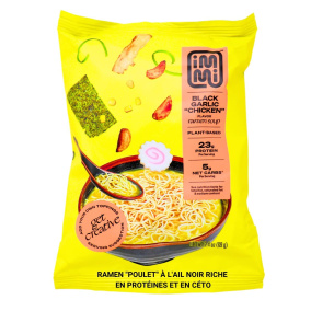 Front of Immi Keto High Protein Ramen Black Garlic "Chicken"