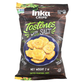 Inka Chips Tostones With Salt Salted Plantain Chips, 2 oz