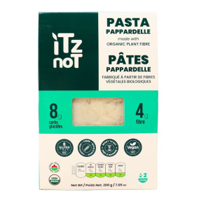 Front of Itz Not Pasta - Konjac Pasta - Low Calorie Pasta - High Fibre Noodles - Gluten Free Noodles - Pappardelle Pasta