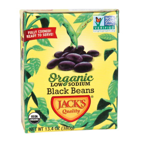 Jack’s Quality Beans Organic Low Sodium Black Beans, 380g