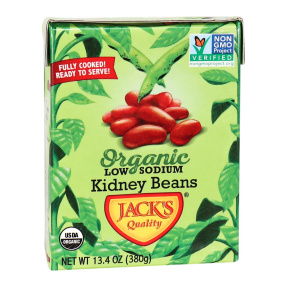 Jack’s Quality Beans Organic Low Sodium Kidney Beans, 380g