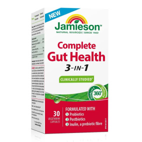 Front of Jamieson Complete Gut Health Supplement - Probiotic And Prebiotic Supplement