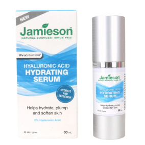 Front of Jamieson Vitamins Hyaluronic Acid Hydrating Serum, 30mL