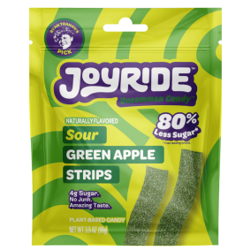 Joyride Low Sugar Candy Sour Green Apple Strips Front