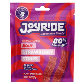 Joyride Low Sugar Candy Sour Strawberry Strips Front