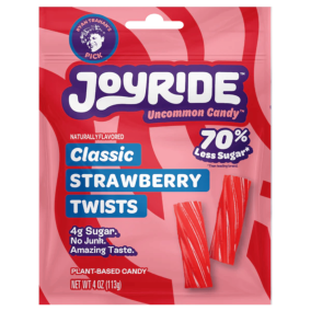 Joyride Low Sugar Candy Classic Strawberry Twists Front