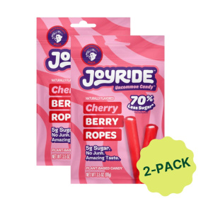 Joyride Low Sugar Candy Cherry Berry Ropes Front