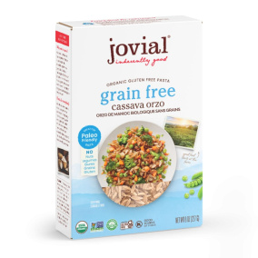Front of Jovial Organic Grain-Free Cassava Orzo, 227g