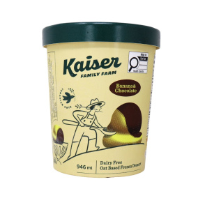 Kaiser Dairy-Free Oat-Based Frozen Dessert Banana Chocolate, 946 mL