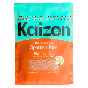 Front of Kaizen Low Carb Rice High Protein Rice Keto Rice Alternative Lupin Rice Spanish Rice