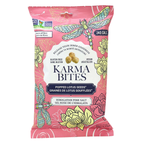 Karma Bites Gluten-Free Himalayan Pink Salt Popped Lotus Seeds, 50g