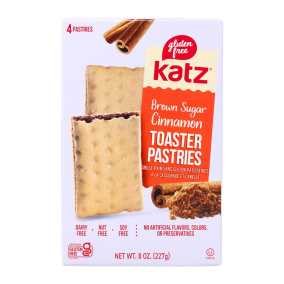 Front of Katz Gluten-Free Toaster Pastries Gluten-Free Pop Tarts Brown Sugar Cinnamon