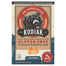 Front of Kodiak Cakes Gluten Free Frontier Oat Pancake & Waffle Mix, 454g