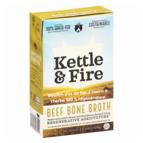 Front of Kettle & Fire Regenerative 100% Grass-Fed Beef Bone Broth, 479g