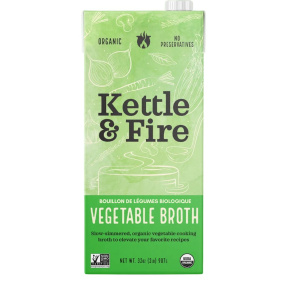 Front of Kettle & Fire Organic Vegetable Broth, 907g