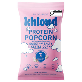 Front of Khloud Protein Popcorn Sweet & Salty Kettle Corn - Khloud Popcorn In Canada - Khloe Kardashian Popcorn In Canada