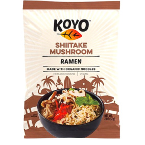 Front of KOYO Vegan Instant Ramen Shiitake Mushroom