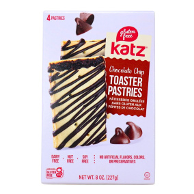 Front of Katz Gluten Free Toaster Pastries Gluten Free Pop Tarts Chocolate Chips