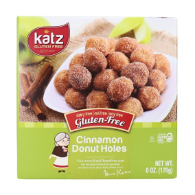 Front of Katz Gluten-Free Donut Holes Cinnamon