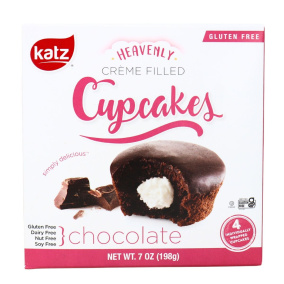 Front of Katz Gluten Free Chooclate Cupcakes Gluten Free Creme Filled Cupcakes
