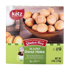 Front of Katz Gluten-Free Donut Holes Glazed