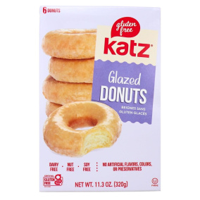 Front of Katz Gluten Free Donuts Glazed