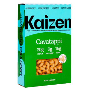 Front of Kaizen High Protein Low Carb Pasta Lupin Flour Pasta Cavatappi