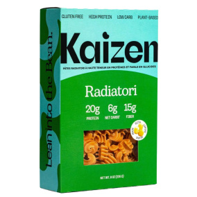 Front of Kaizen High Protein Low Carb Lupin Pasta Radiatori