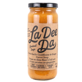 La Dee Da Vegan Black Garlic Cauliflower & Ginger Carrot Soup, 475mL