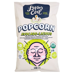 Front of Lesser Evil Popcorn Avocado-Licious