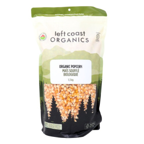 Front of Left Coast Naturals Organic Popcorn Kernels