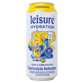 Leisure Hydration Non-Carbonated Electrolyte Refresher Lemonade Canada Front