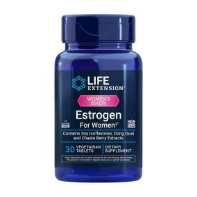 Life Extension Estrogen For Women, 30 Vegetarian Tablets Front