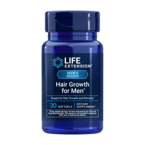Life Extension Hair Growth for Men, 30 Softgels Front