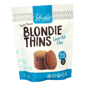 Lillabee Grain-Free Blondie Thins Cocoa Nib Chip, 113g