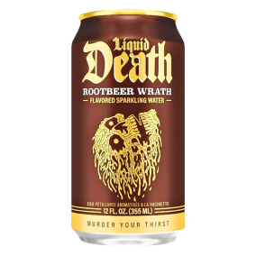 Front of Liquid Death Drink, Liquid Death Canada, Liquid Death Sparkling Water