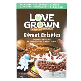 Love Grown Chocolate Comet Crispies Toasted Bean & Rice Cereal, 269g