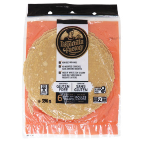Front of La Tortilla Factory Gluten Free Tortilla Ivory Teff