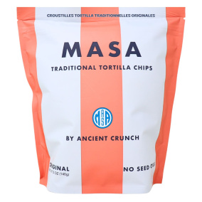 Front of Ancient Crunch Masa Traditional Tortilla Chips Original - Gluten Free Tortilla Chips - Gluten Free Chips - Gluten Free Nachos Chips
