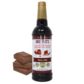 Front of Matteo’s Sugar Free Barista Style Coffee Syrups Thin Mocha, 750mL