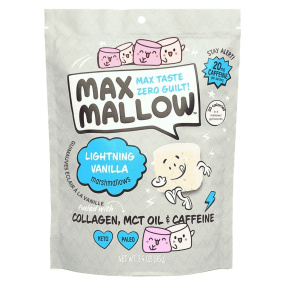Max Sweets Sugar Free Marshmallows Max Mallow Lightning Vanilla, 96g