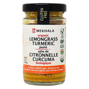 Front of Mekhala Organic Vegan Lemongrass Turmeric Paste, 100g