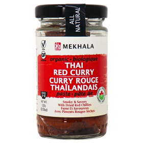 Front of Mekhala Organic Red Curry Paste, 100g