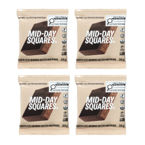 Front of Mid-Day Squares Functional Chocolate Bar Brownie Batter - Functional Chocolate - Mid Day Squares Canada - Brownie Protein Bar