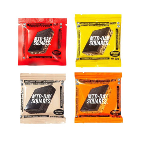 Front of Mid-Day Squares Functional Chocolate Variety Pack 4 Pack - Functional Chocolate - Healthy Chocolate Variety - Protein Chocolate Variety Pack